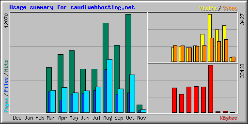 Usage summary for saudiwebhosting.net